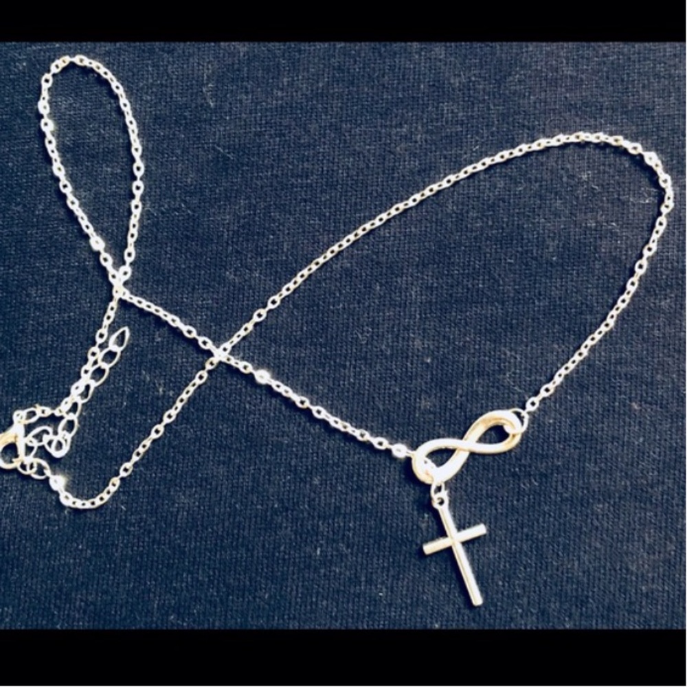 NWT Infinity Cross Necklace - Picture 2 of 2
